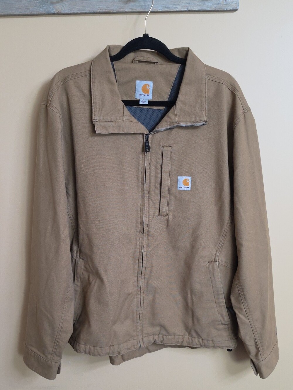 Carhartt Tan Lightweight Canvas Zip Jacket
